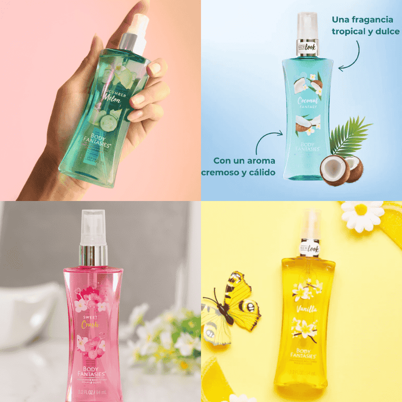 Bundles & Gift Sets Gift BF Body Fantasies  Fragrance Body Spray 4X94 ml