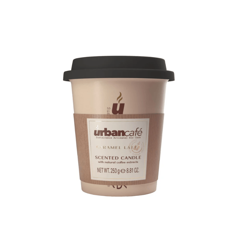 Home Fragrance Varios URBAN Scented Candle Caramel Latte With Natural Coffee Extracts 250 g