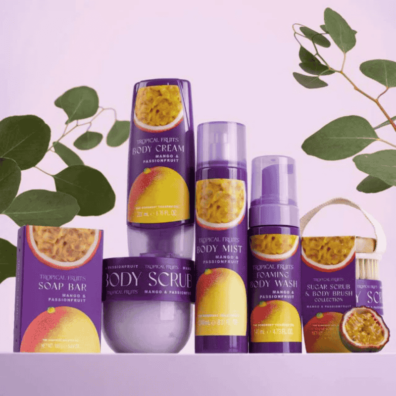 Bundles & Gift Sets Gift TF Mango & Passionfruit Sugar Scrub/Body Brush 150 g