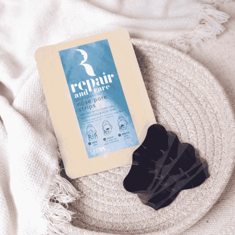 Skin Care Msc REPAIR Nose Pore Strips infused with charcoal, witch hazel & aloe vera 5 x strips