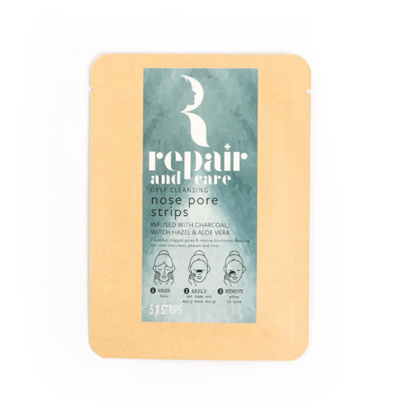 Skin Care Msc REPAIR Nose Pore Strips infused with charcoal, witch hazel & aloe vera 5 x strips