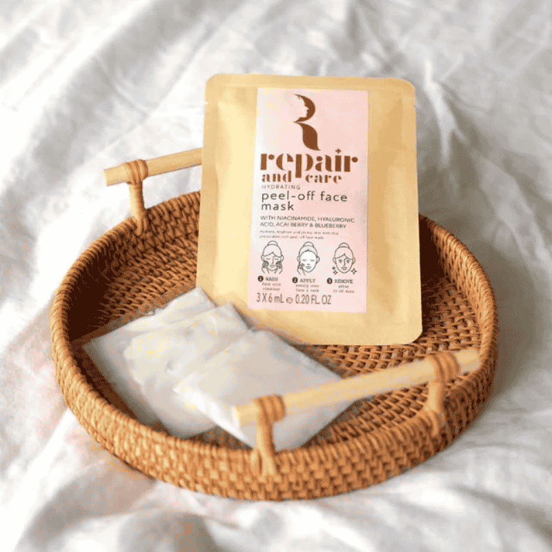 Skin Care Msc REPAIR Peel Off Face Mask with niacinamide, hyaluronic acid, acai berry & blueberry 3 x 6 ml