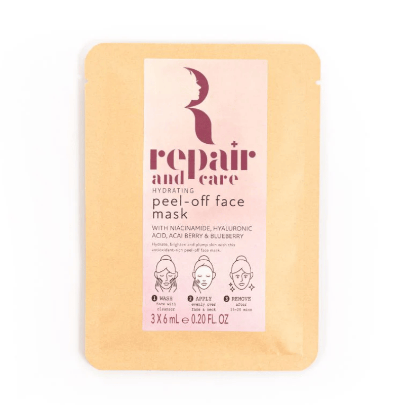 Skin Care Msc REPAIR Peel Off Face Mask with niacinamide, hyaluronic acid, acai berry & blueberry 3 x 6 ml