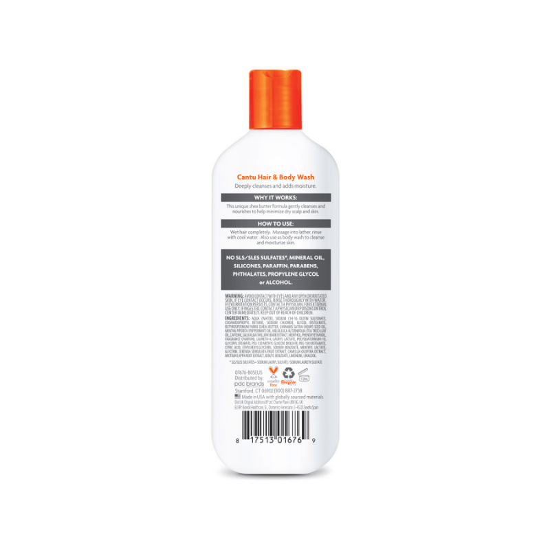 Hair Care Shampoo CANTU For Man Hair/Body Wash 2-In-1 400 ml