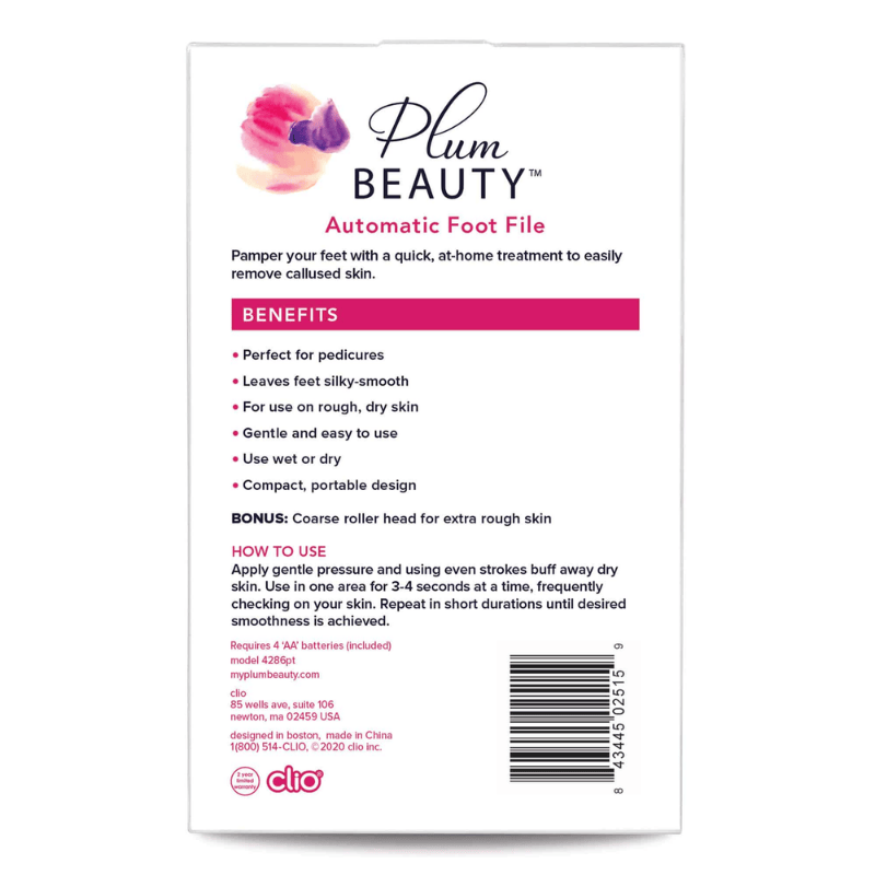Body Care Acc Plum Beauty Automatic Foot File Perfect For At-Home Pedicures