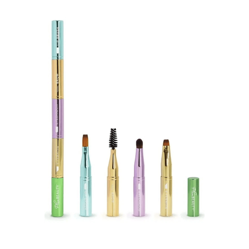 Body Care Acc Plum Beauty 4-In-1 Stackable Makeup Brush Set Plum Beauty