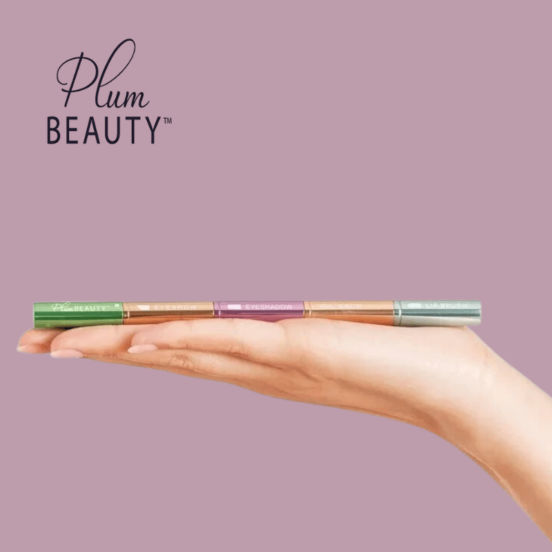 Body Care Acc Plum Beauty 4-In-1 Stackable Makeup Brush Set Plum Beauty