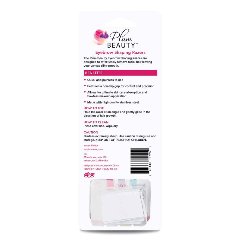 Body Care Acc Plum Beauty Facial Shaping Razors Grooms And Exfoliates